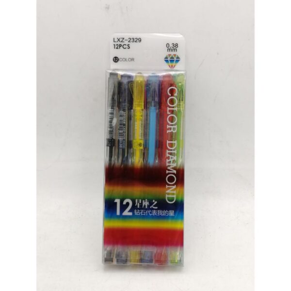 قلم كريستال ملون مجدول