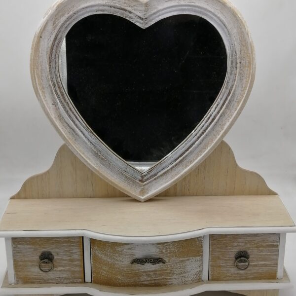 جرار اكسسوارات ثلاثي مع مراية قلب كبير 2499/1