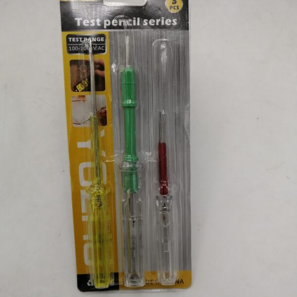 طقم مفكات تست 3 على كرت